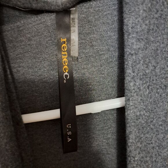 Renee C sweater/jacket size medium gray grey black - Picture 2 of 4